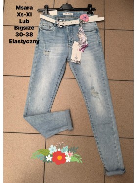 Jeansy damskie M'sara,size 30-38, paczka 10szt,