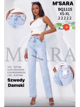 Jeansy damskie M'sara,size xs-xl, paczka 10szt,