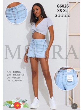 Spódnica krótka  jeansowa damska ,size xs-xl, paczka 12szt,