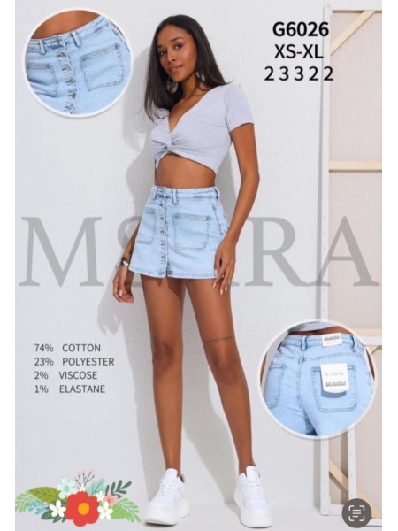 Spódnica krótka  jeansowa damska ,size xs-xl, paczka 12szt,
