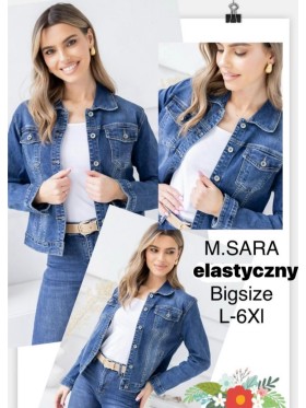 Kurtki Jeansowe damskie M'sara,size l-6xl, paczka 10szt,