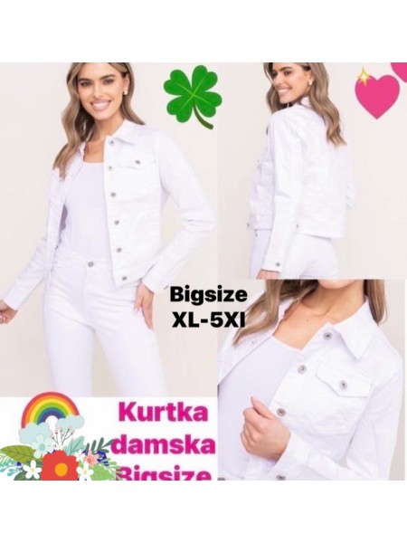 Kurtki Jeansowe damskie ,size xl-5xl, paczka 12szt,