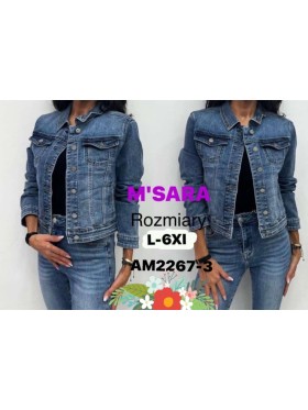 Kurtki Jeansowe damskie M'sara,size l-6xl, paczka 10szt,