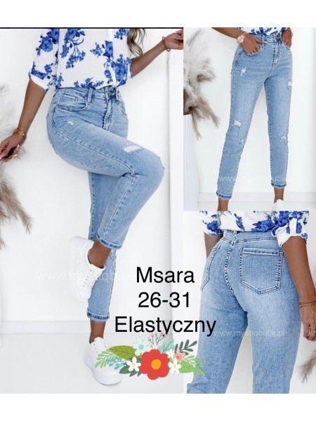 Jeansy damskie M'sara,size 25-31, paczka 12szt,