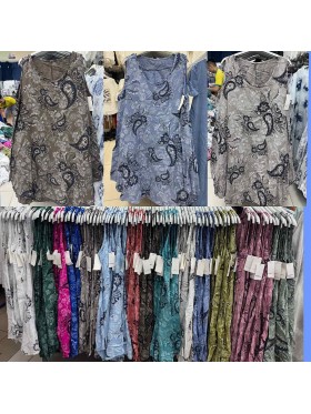 Sukienki damskie wloskie, Size uni,paczka 6szt,mix kolor