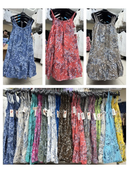 Sukienki damskie wloskie, Size uni,paczka 6szt,mix kolor