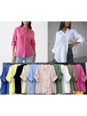 Bluzki damskie Włoskie , Size uni,paczka 6szt,mix kolor