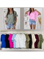 Bluzki damskie Włoskie ,size uni, paczka 6szt,mix kolor