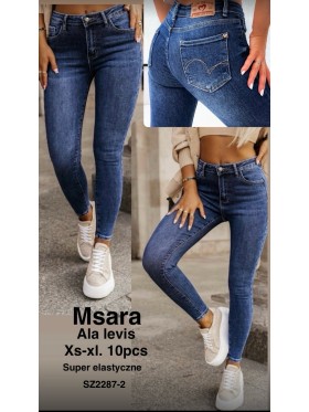 Jeansy damskie M'sara,size XS-XL, paczka 10szt,