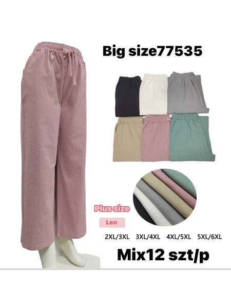 Spodnie damskie ,size 2-6xl, paczka 12szt,mix kolor