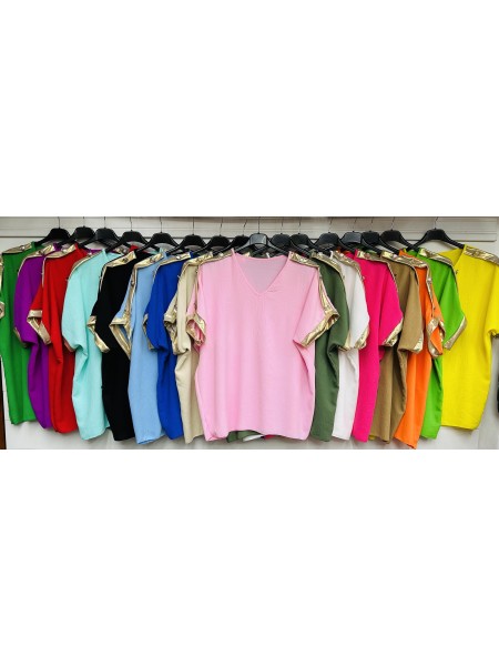 Bluzki damskie Włoskie ,size uni, paczka 6szt,mix kolor