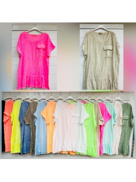 Bluzki damskie Włoskie ,size uni, paczka 6szt,mix kolor