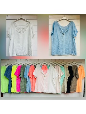Bluzki damskie Włoskie ,size uni, paczka 6szt,mix kolor