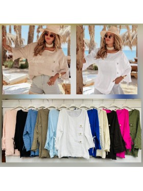 Bluzki damskie Włoskie ,size uni, paczka 6szt,mix kolor
