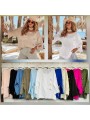 Bluzki damskie Włoskie ,size uni, paczka 6szt,mix kolor