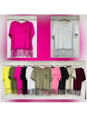 Bluzki damskie Włoskie ,size uni, paczka 6szt,mix kolor