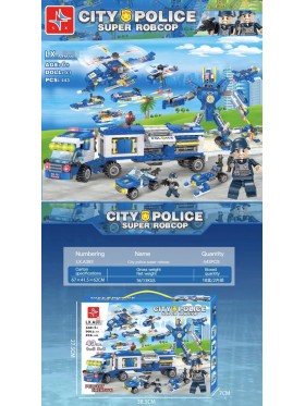 ZABAWKI CITY POLICE ,6  SZT / PACZKA, KOLOR JAK NA ZDZIĘCIU