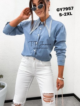 Koszule Jeansowe damskie ,size S-2xl, paczka 10szt,