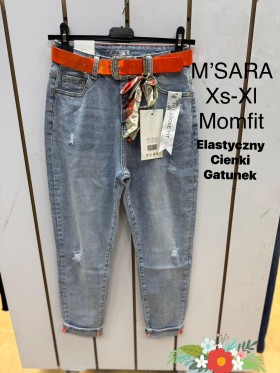 Jeansy damskie M'sara ,size XS-XL, paczka 12szt,