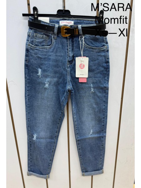Jeansy damskie M'sara ,size XS-XL, paczka 12szt,