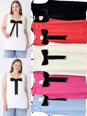 Bluzki Biust do 140cm,długość 78cm damskie  Włoskie ,size uni, paczka 6szt,mix kolor