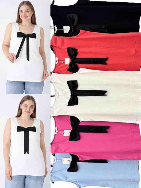 Bluzki Biust do 140cm,długość 78cm damskie  Włoskie ,size uni, paczka 6szt,mix kolor