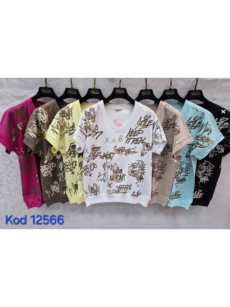 Bluzki damskie Tureckie, size standard ,paczka 12szt mix kolor