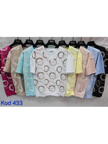 Bluzki damskie Tureckie, size standard ,paczka 12szt mix kolor