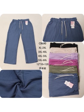 Spodnie damskie ,size 2-6xl, paczka 12szt,mix kolor