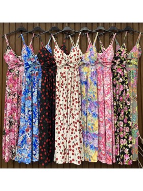 Sukienki damskie wloskie , Size uni,paczka 6szt,mix kolor