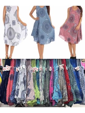 Sukienki damskie wloskie , Size uni,paczka 6szt,mix kolor