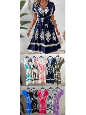 Sukienki damskie wloskie , Size uni,paczka 6szt,mix kolor
