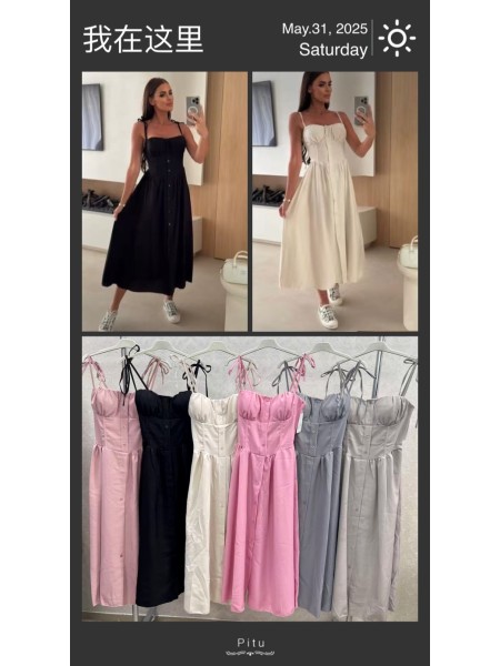 Sukienki damskie wloskie , Size uni,paczka 6szt,mix kolor