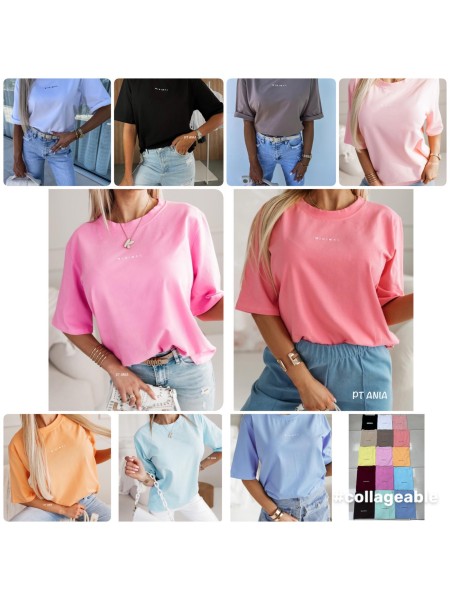 Bluzki damskie polskie, Size uni,paczka 6szt,mix kolor