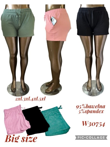 Spodenki damskie ,size 2-5xl, paczka 12szt,mix kolor