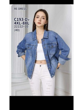 Kurtki Jeansowe damskie ,size 4-8XL, paczka 10szt,