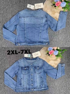 Kurtki Jeansowe damskie ,size 2-7XL, paczka 10szt,