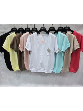 Bluzki damskie Tureckie, size standard ,paczka 12szt mix kolor
