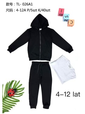 Komplet dzieciece rozm 4-12 lat, paczka 5szt, 1 kolor