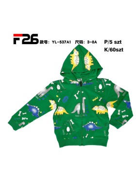 Bluza dzieciece rozm 3-8 lat, paczka 5szt, 1 kolor