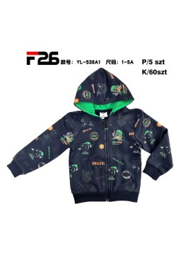 Bluza dzieciece rozm 1-5 lat, paczka 5szt, 1 kolor