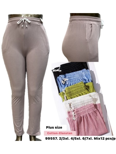Spodnie damskie ,size 2-7xl, paczka 12szt,MIX kolor