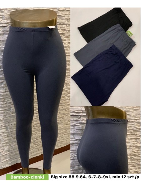 Legginsy damskie ,size 6-9xl, paczka 12szt,MIX kolor