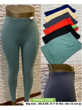 Legginsy damskie ,size 6-9xl, paczka 12szt,MIX kolor