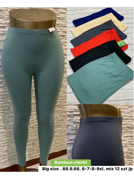 Legginsy damskie ,size 6-9xl, paczka 12szt,MIX kolor