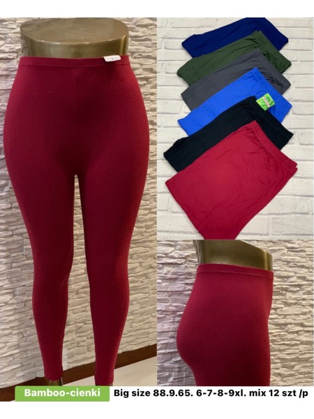 Legginsy damskie ,size 6-9xl, paczka 12szt,MIX kolor