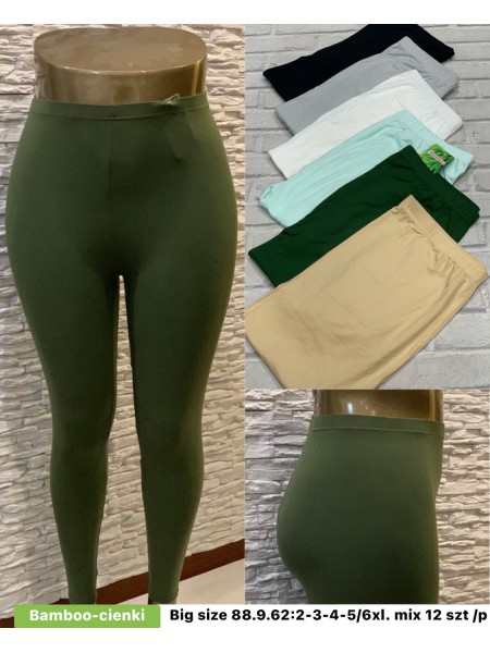 Legginsy damskie ,size 2-6xl, paczka 12szt,MIX kolor