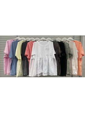 Bluzki damskie Włoskie , Size uni,paczka 6szt,mix kolor