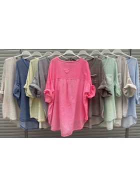 Bluzki damskie Włoskie , Size uni,paczka 6szt,mix kolor
