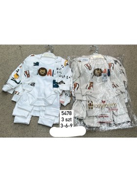Komplety DZIECIĘCA ,size 3-9m,paczka 3szt,1kolor